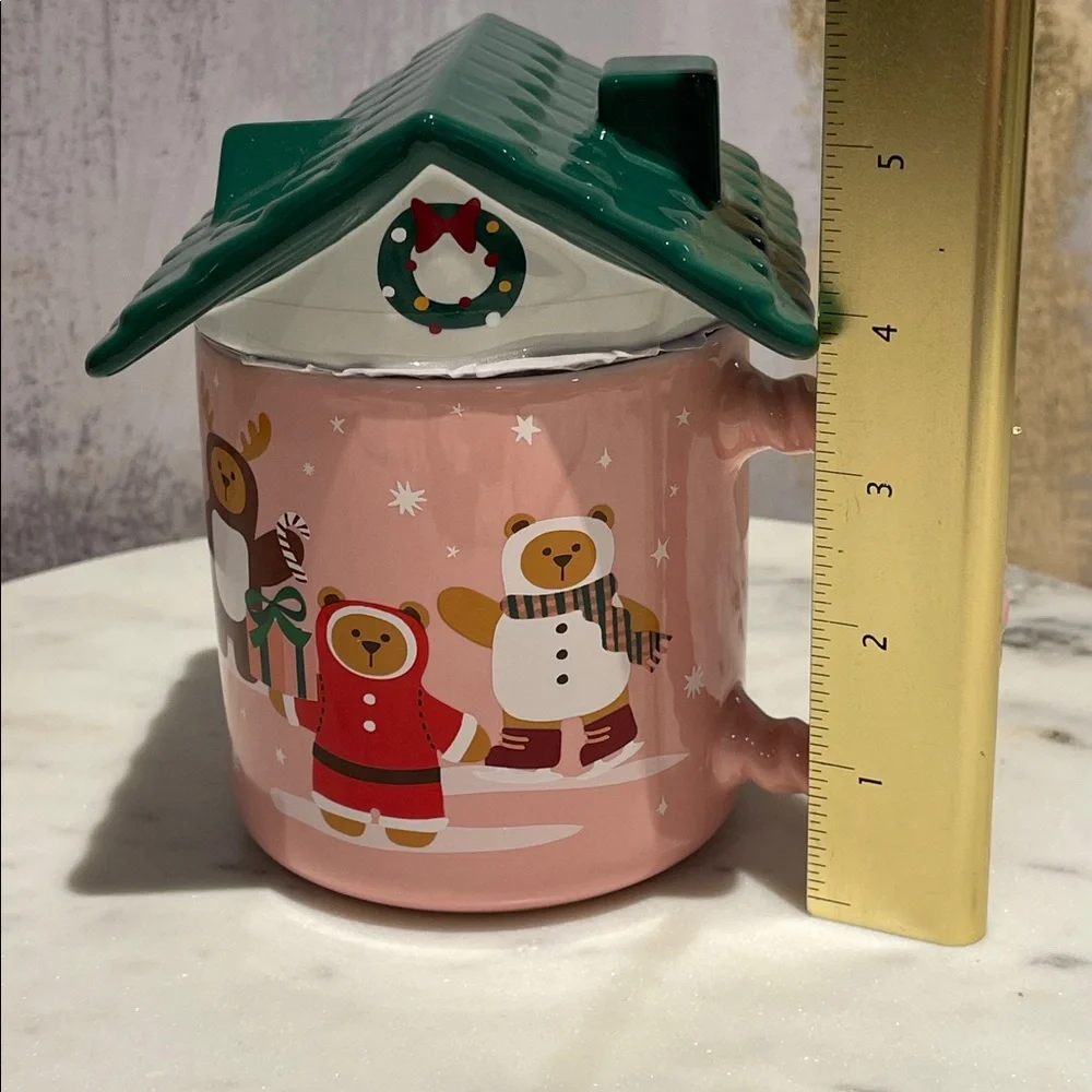 STARBUCKS 2025 - Holiday Bear Mug with Green Roof - Picture 6 of 6